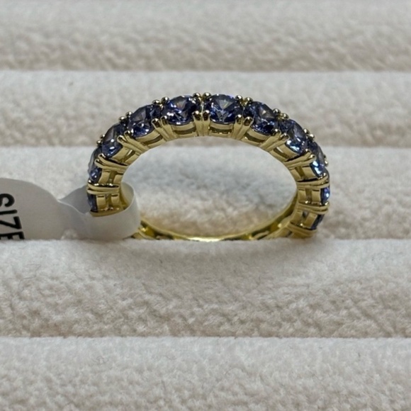 R009 | Eternity Tanzanite CZ Stone Ring - Picture 2 of 4
